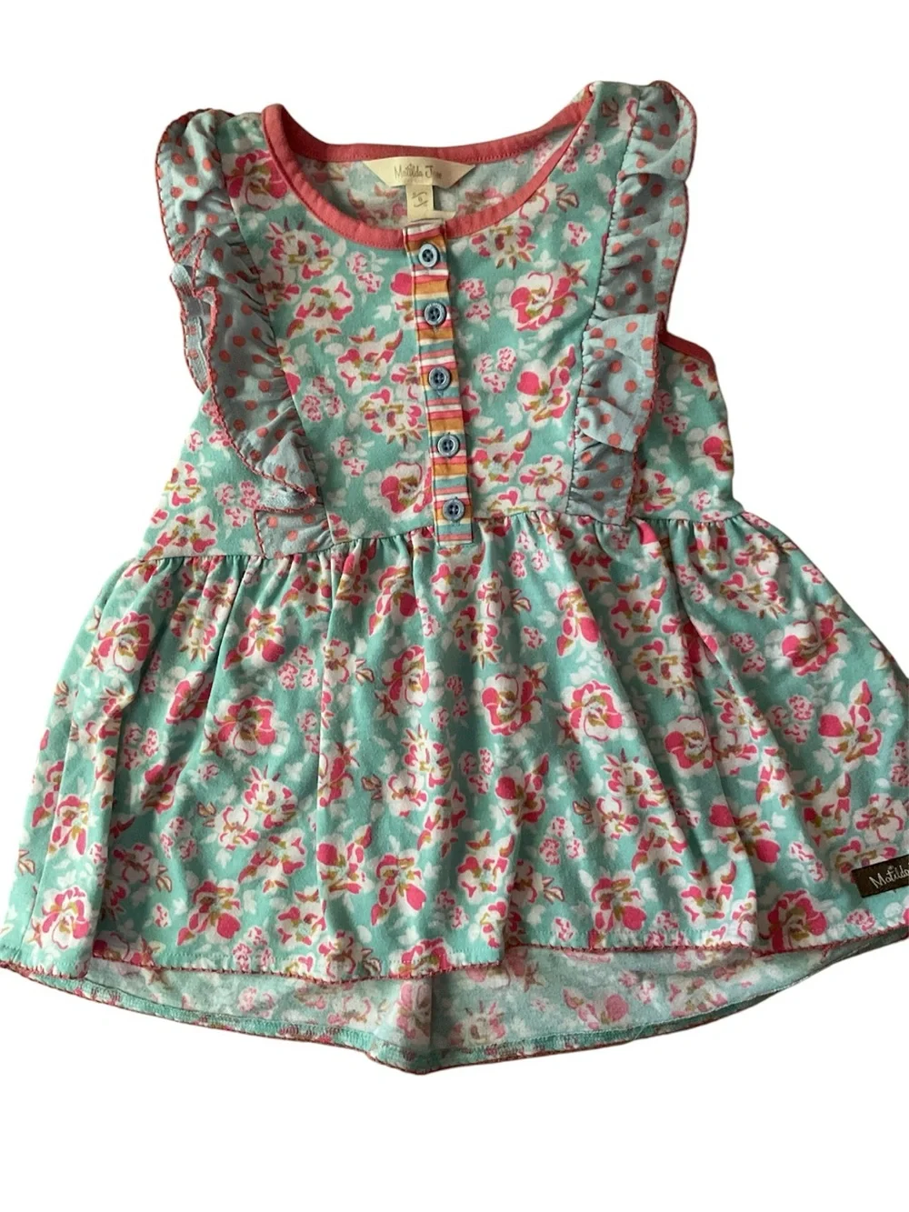 Matilda Jane Floral and Polka Dot pjs Set top and shorts ruffles